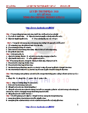 Hệ thống kiến thức Vật lý 11